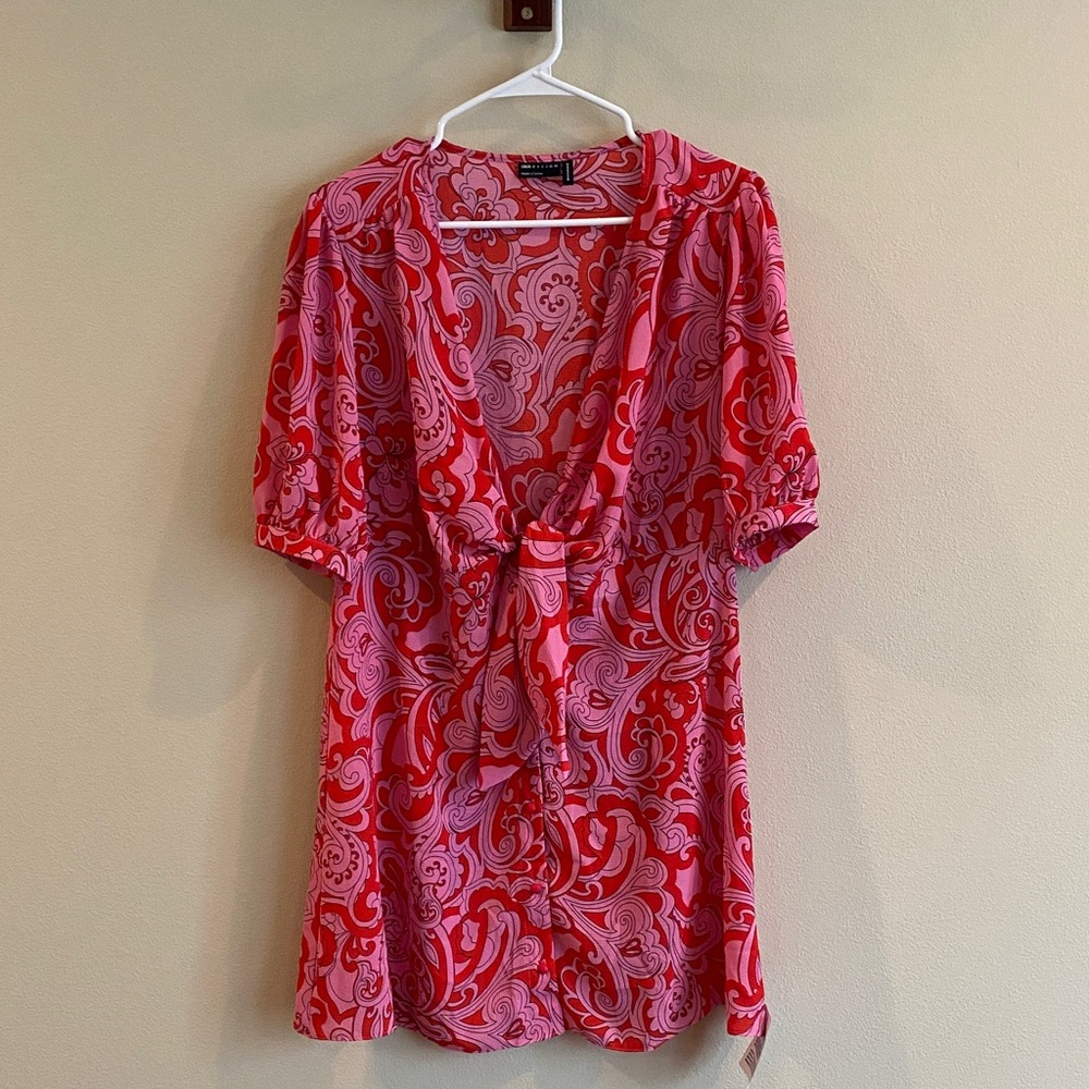 ASOS Red and Pink Mini Dress